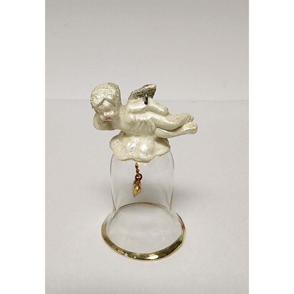 Vintage Christmas Angel Glass Bell Tree Ornament